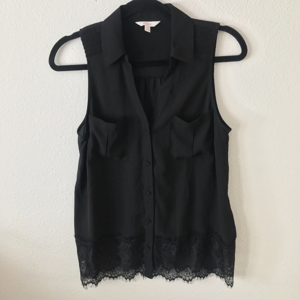 Candies Sleeveless Lace Blouse